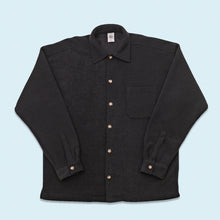 Lade das Bild in den Galerie-Viewer, New Fast Hemd dick "Fleece" 90er, schwarz, L/XL