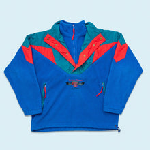 Lade das Bild in den Galerie-Viewer, Quarter Zip "Fleece mit Riri Zipper" 90er, blau, M/L breit
