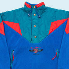 Lade das Bild in den Galerie-Viewer, Quarter Zip "Fleece mit Riri Zipper" 90er, blau, M/L breit