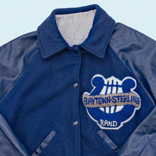 Lade das Bild in den Galerie-Viewer, College Jacke "Baytown-Sterling Band" 80er, blau, XS/S