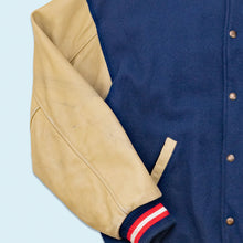 Lade das Bild in den Galerie-Viewer, Lamasz Sport College Jacke "Evinrude" 00er Made in Canada, blau/beige, L