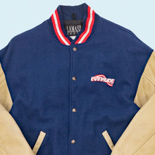 Lade das Bild in den Galerie-Viewer, Lamasz Sport College Jacke "Evinrude" 00er Made in Canada, blau/beige, L