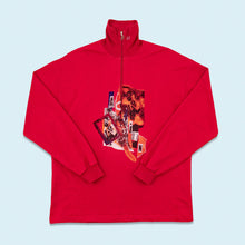Lade das Bild in den Galerie-Viewer, Mäser Quarter Zip Longsleeve "Ski" 90er Made in Austria, rot, L