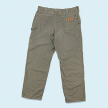 Lade das Bild in den Galerie-Viewer, Carhartt Hose "Carpenter canvas workwear" 00er Made in Mexico, grün/grau, 38/32