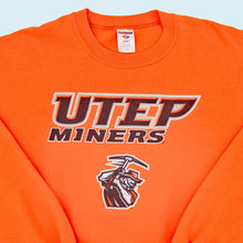 Lade das Bild in den Galerie-Viewer, Jerzees Sweatshirt "Utep Miners" 00er Made in Mexico, orange, M