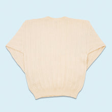 Lade das Bild in den Galerie-Viewer, Disc 2000 Strickpullover 80er Made in West Germany, beige/weiß, L