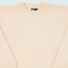 Lade das Bild in den Galerie-Viewer, Disc 2000 Strickpullover 80er Made in West Germany, beige/weiß, L