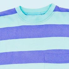 Lade das Bild in den Galerie-Viewer, T-Shirt "Vintage Allstars glow in the dark pocket tee" 90er/00er, blau/lila, L breit