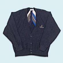 Lade das Bild in den Galerie-Viewer, Carlo Colucci Cardigan/Strickpullover 90er Made in the USA, blau, L/XL