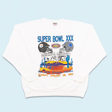 Lade das Bild in den Galerie-Viewer, Oneita Power-Sweat Sweatshirt "Super Bowl XXX" 1996 Made in the USA, weiß, XL