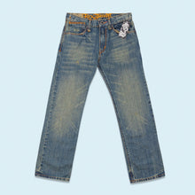 Lade das Bild in den Galerie-Viewer, Fox Denim Hose "Boys bad brain jeans sample" 00er DS, blau, 26/26
