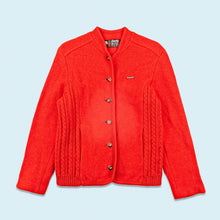 Lade das Bild in den Galerie-Viewer, Eisbär Trachtenjanker "reine Schurwolle" 80er Made in West Germany, rot, XS/S Damen