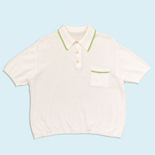 Lade das Bild in den Galerie-Viewer, Poloshirt 60er/70er, beige/grau, S breit