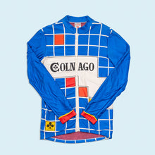 Lade das Bild in den Galerie-Viewer, Brügelmann x Colnago Fahrradtrikot dicker Stoff 80er/90er Made in Italy, blau, L/XL schmal