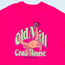 Lade das Bild in den Galerie-Viewer, Hanes Beefy T-Shirt "Old Mill Crab House Delaware" 90er Made in the USA single stitch, pink, XXL