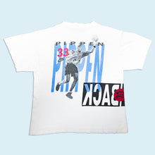 Lade das Bild in den Galerie-Viewer, Nike T-Shirt "Jordan & Pippen Back 2 Back" 90er Made in Greece, weiß, L (tagged M)