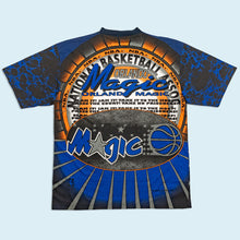 Lade das Bild in den Galerie-Viewer, Magic Johnson T's T-Shirt "Orlando Magic AOP" Deadstock 90er/00er Made in E.C. , schwarz, XL
