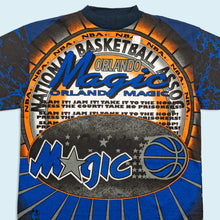 Lade das Bild in den Galerie-Viewer, Magic Johnson T's T-Shirt "Orlando Magic AOP" Deadstock 90er/00er Made in E.C. , schwarz, XL