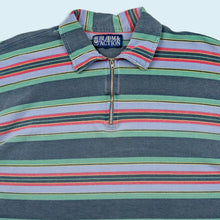 Lade das Bild in den Galerie-Viewer, Bloom & Action Poloshirt "colorblock" 90er, grün/lila, XL