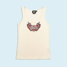 Lade das Bild in den Galerie-Viewer, Harley Davidson Tank Top "Strasssteine" 00er Made in Mexico, beige, M/L Damen