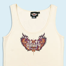 Lade das Bild in den Galerie-Viewer, Harley Davidson Tank Top "Strasssteine" 00er Made in Mexico, beige, M/L Damen