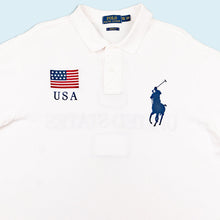 Lade das Bild in den Galerie-Viewer, Polo Ralph Lauren Poloshirt "Custom fit USA", weiß, XXL