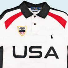 Lade das Bild in den Galerie-Viewer, Polo Ralph Lauren Poloshirt "custom fit USA", weiß, M/L Damen