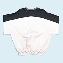 Lade das Bild in den Galerie-Viewer, Nike V-Neck/Sweatshirt dünn "Centerswoosh" 90er, weiß, XL/XXL