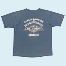 Lade das Bild in den Galerie-Viewer, Harley Davidson T-Shirt dick "FT. Lauderdale Florida" 90er Made in the USA single stitch, blau, XL