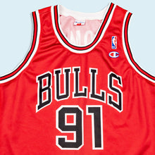 Lade das Bild in den Galerie-Viewer, Champion Trikot "Chicago Bulls Dennis Rodman" 90er, rot, L