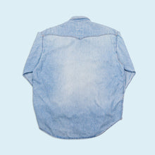 Lade das Bild in den Galerie-Viewer, Rifle Hemd "pearl snap" 00er, blau, XL