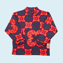 Lade das Bild in den Galerie-Viewer, S.Oliver Fleecesweater "crazy pattern" 90er, rot, M/L breit
