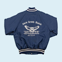 Lade das Bild in den Galerie-Viewer, Eagle Athletic Satin Bomberjacke "Buick Great Falls" 80er Made in the USA, blau, M
