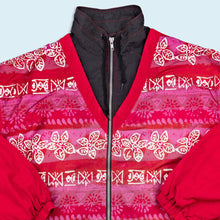 Lade das Bild in den Galerie-Viewer, Trainingsjacke "crazy pattern" 90er, rot, XXL