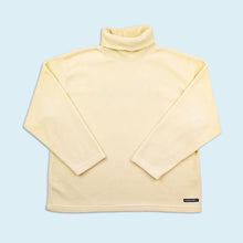 Lade das Bild in den Galerie-Viewer, Chiemsee Rollkragen Sweatshirt/Jacke dick 90er, weiß/beige, L/XL