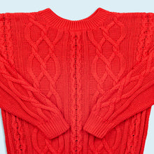 Lade das Bild in den Galerie-Viewer, Strickpullover - fisherman knit - 90er, rot, M/L
