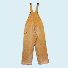 Lade das Bild in den Galerie-Viewer, Carhartt Latzhose - double knee carpenter gefüttert - 90er Made in the USA, braun, 34/28