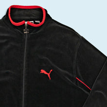 Lade das Bild in den Galerie-Viewer, Puma Trainingsjacke - velours - 90er, schwarz, L