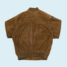 Lade das Bild in den Galerie-Viewer, Werther Lederjacke mit Schulterpolstern - echtes Leder - 80er, grün, L/XL