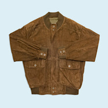 Lade das Bild in den Galerie-Viewer, Werther Lederjacke mit Schulterpolstern - echtes Leder - 80er, grün, L/XL