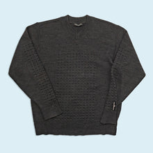 Lade das Bild in den Galerie-Viewer, Carlo Colucci Strickpullover, grau/schwarz, M/L