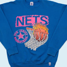 Lade das Bild in den Galerie-Viewer, Logo 7 Sweatshirt New Jersey Nets Made in the USA 90er, blau, M/L