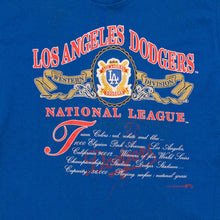 Lade das Bild in den Galerie-Viewer, Nutmeg T-Shirt LA Dodgers 1991 Made in the USA Single Stitch, blau, XXL sehr schmal
