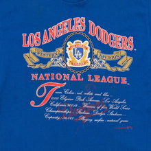 Lade das Bild in den Galerie-Viewer, Nutmeg T-Shirt LA Dodgers 1991 Made in the USA Single Stitch, blau, XXL sehr schmal