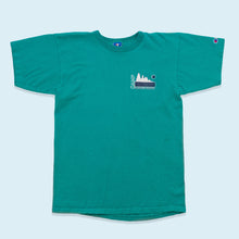 Lade das Bild in den Galerie-Viewer, Champion T-Shirt Camp Sancta Maria Made in the USA 80er Single Stitch, blau, L
