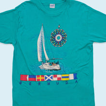 Lade das Bild in den Galerie-Viewer, Capital Bermuda T-Shirt 00er "Bermuda", blau, L
