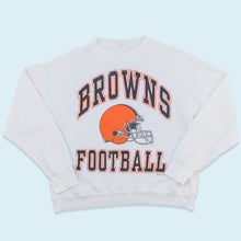 Lade das Bild in den Galerie-Viewer, Steinwurtzel Sweatshirt Cleveland Browns 1992 Made in the USA, weiß, S/M breit