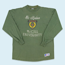 Lade das Bild in den Galerie-Viewer, Russell Athletic Longsleeve Mc Gill University 90er Made in the USA, grün, XL