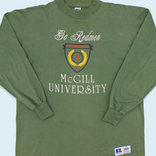 Lade das Bild in den Galerie-Viewer, Russell Athletic Longsleeve Mc Gill University 90er Made in the USA, grün, XL