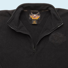 Lade das Bild in den Galerie-Viewer, Harley Davidson Quarter Zip Fleece, schwarz, L